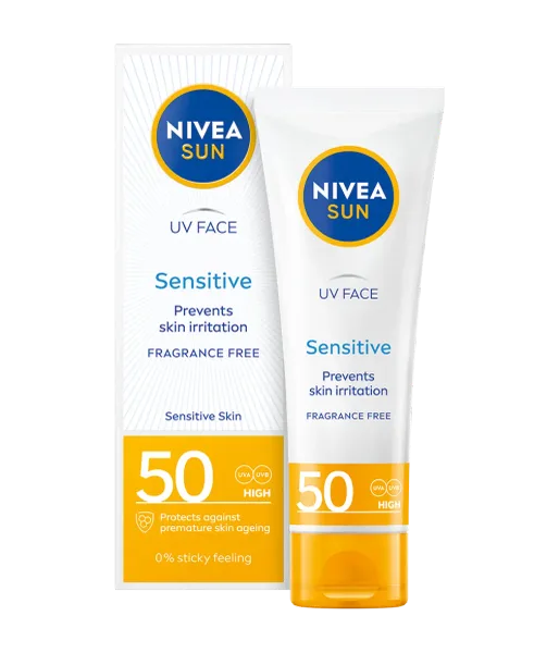 Nivea Sun UV Yüz Hassas Yatıştırıcı SPF50 Güneş Kremi ürün görseli