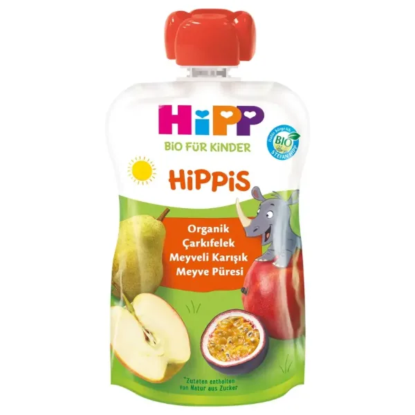 HiPP Organik Çarkıfelek Meyveli Karışık Meyve Püresi